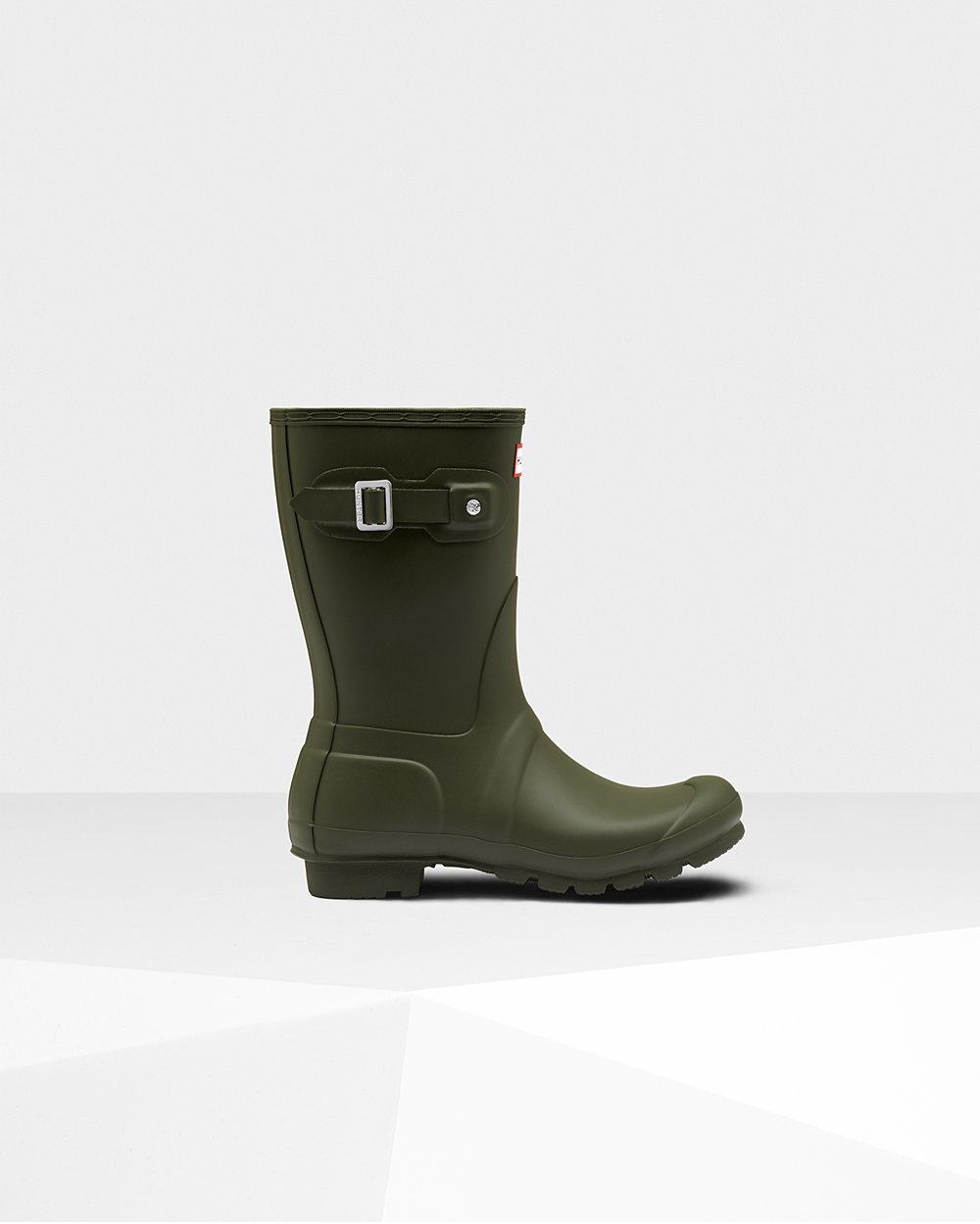 Hunter Original Short Rain Boots - For Sale Cheap Womens Dark Olive - OELFPW856